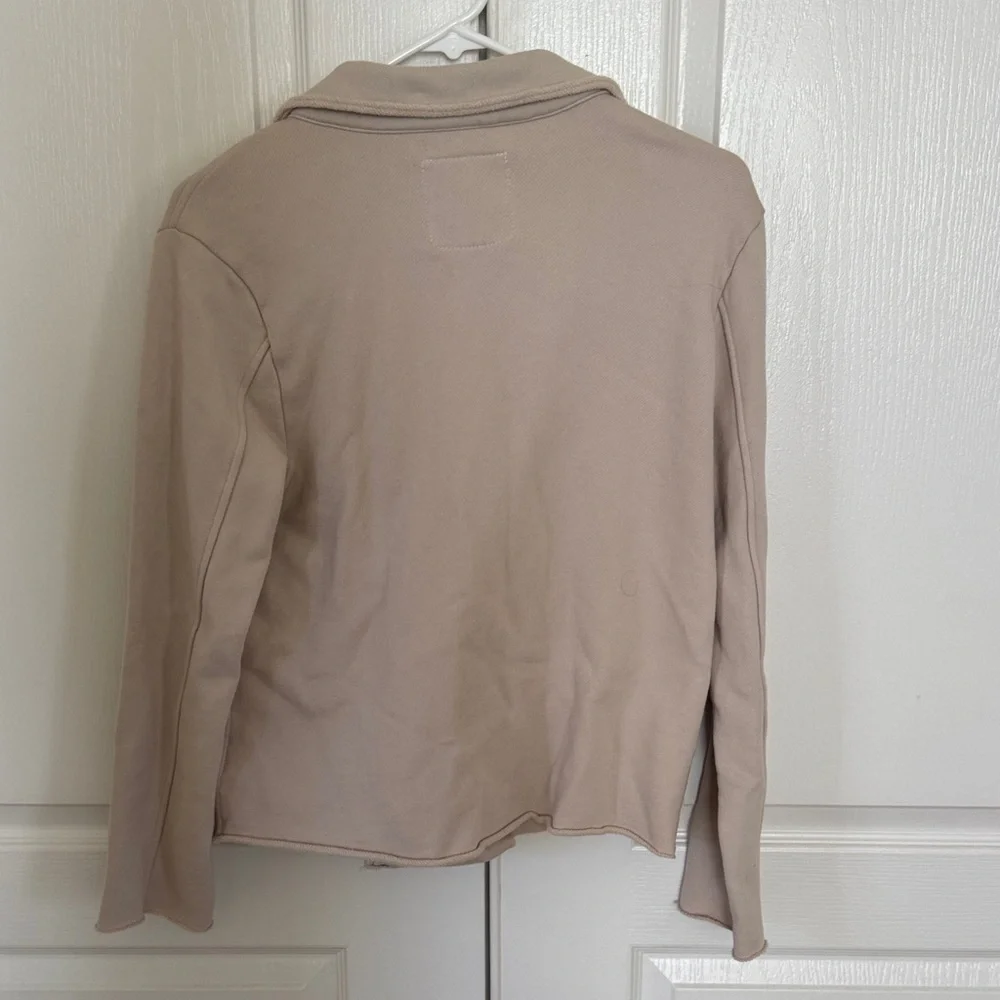 dylan Women's Light Beige Double-Breasted Pea Coat - Picture 3 of 5